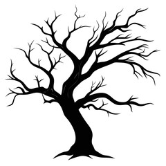 Old Branch Black Vector