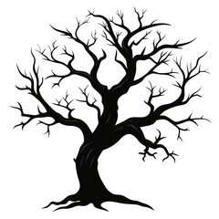 Old Branch Black Vector