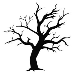 Old Branch Black Vector