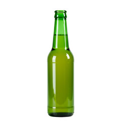 A Photo of a Green Beer Bottle on Black Background