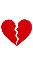 Broken Heart Illustration on Black Background