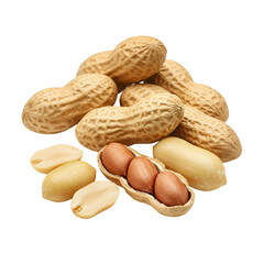 Delicious Peanut Photo Isolated on Black Background, Showing Peanuts
