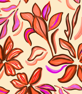 Pattern seamless print fashion textile design tropical floral flower stripe geometric abstract