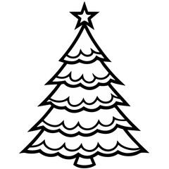 Christmas Ice Etch Silhouette – Frosted Window Holiday Vector, Winter Glass Decoration Clipart Art