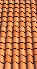 Photo of Textured Orange Roof Tiles, Building Exterior Detail
