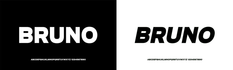 Sport Modern Regular Italic Alphabet Font and Number . Typography urban style fonts for technology, digital, movie logo design. vector illustration