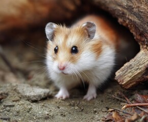 European hamster, Cricetus cricetus, in the wild