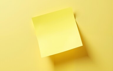 Floating yellow sticky note. High quality
