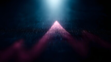 Glowing digital arrow symbolizing financial growth and success