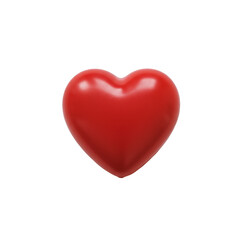 A Realistic 3D Heart Illustration of Passion and Love