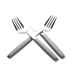 Fototapeta premium Isolated Photo of Crossed Silverware
