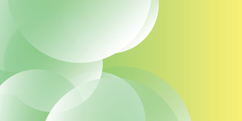 minimalist banner background green gradations with circle shpae effect style.