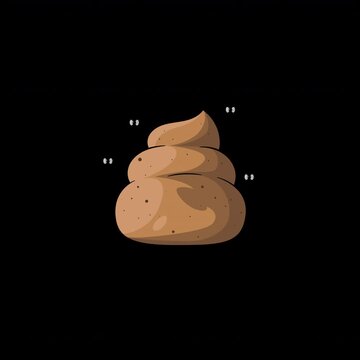 Poop Emoji Sliding In from the Side. Funny and Playful Animation.