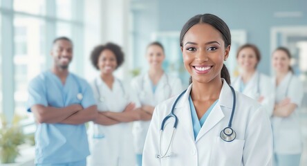 Fototapeta premium Diverse Medical Team in Hospital Environment