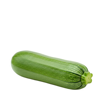 Isolated Green Zucchini Photo, Fresh Vegetable with Black Background