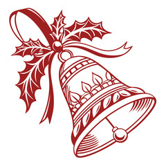 Christmas Ice Etch Silhouette Vector – Frosted Glass Window Clipart, Winter Holiday Decorative Art