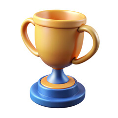 Trophy Cup Plastic 3D Icon for Award Achievement Sports Winner and Success Celebration

