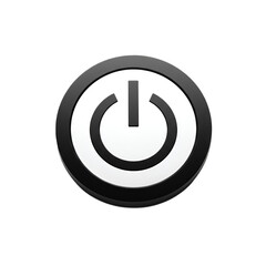 Graphic Illustration of a Power Button Icon on a Black Background