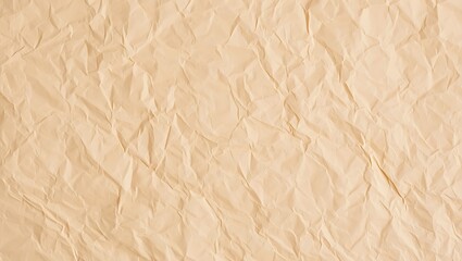 Fototapeta premium Textured background image with crumpled brown paper, perfect for adding depth to your creative project, Wrinkled parchment surface for artistic layouts and classic design projects