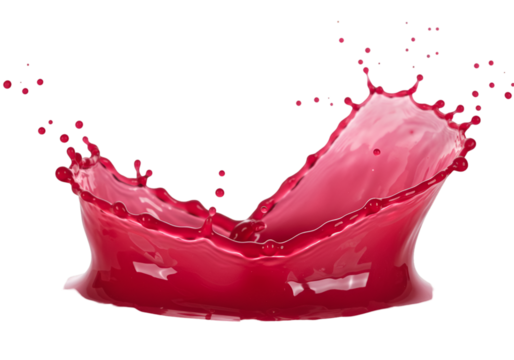 Isolated 3D Render of a Red Liquid Splash on Black