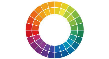 Obraz premium Color wheel chart in vibrant circular spectrum design