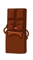 Illustrative Smiling Chocolate Bar - Happy Sweet Treat Image