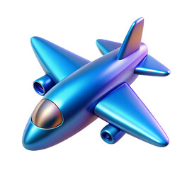 Naklejka premium 3d render illustration of isolated transparent aeroplane icon