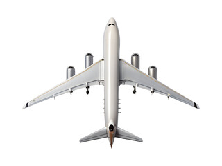 view of plane top png image on transparent background