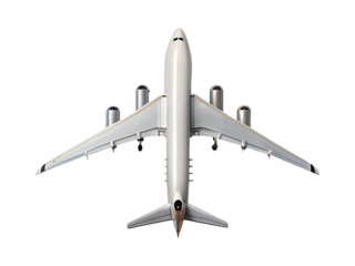 view of plane top png image on transparent background