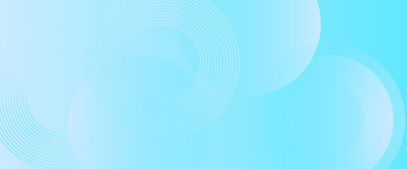Minimalist banner background, pastel colorful, Light Blue gradations. Circle effect style geometric, abstract background. modern vector eps10