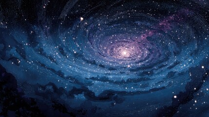 Fototapeta premium Spiral galaxy in space
