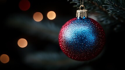 Close-up of a festive christmas ornament.