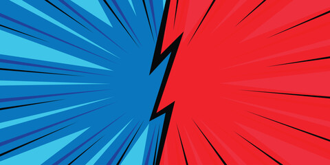 Comic Style Versus Background for Battle, Clash, Comparison or Championship | Pop Art Fight Explosion with Halftone Retro Effect | Superhero Match Duel Game Poster Template Vector