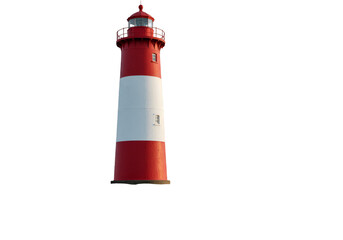 Isolated Lighthouse Background Red And White