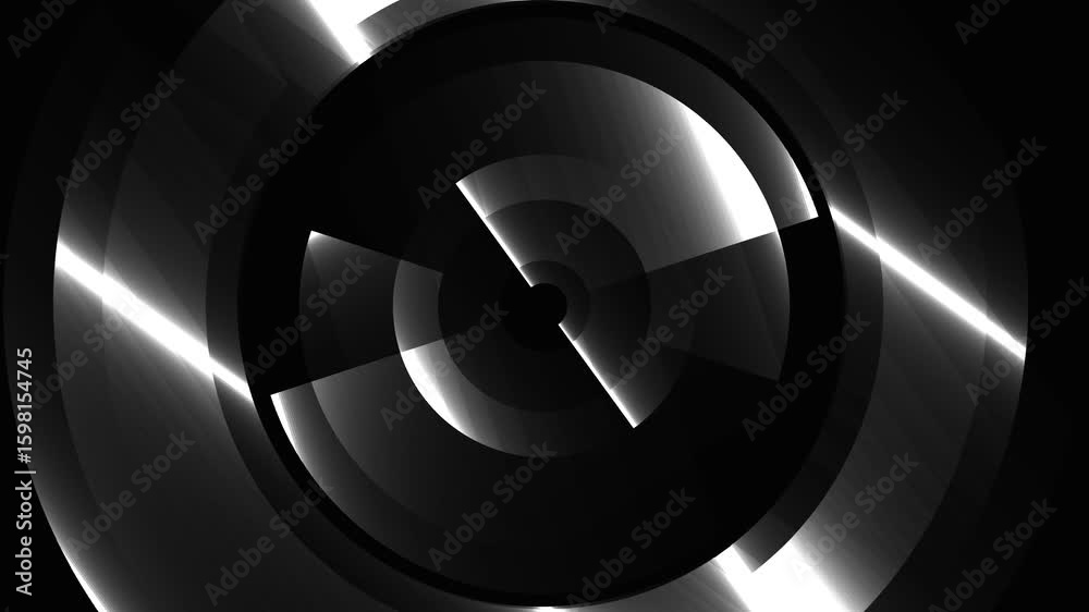 Poster light gray rings animation on apha channel background loop