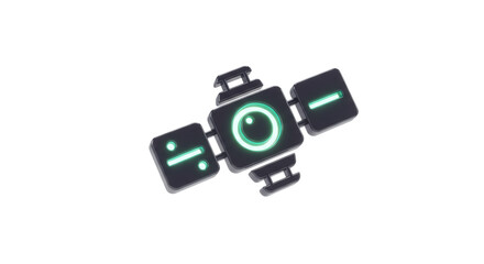 Futuristic Green Neon Tech Gadget Interface