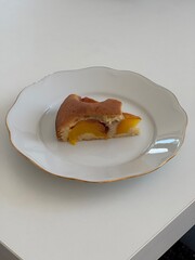 apricot pie on a plate