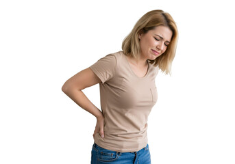 Obraz premium Isolated Photo of Woman with Back Pain
