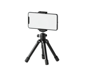 Compact smartphone tripod with blank screen
