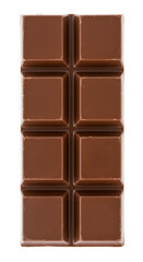 Isolated Chocolate Bar on Transparent Background