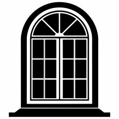 window on white background