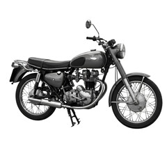 Fototapeta premium Isolated Classic Motorcycle in Black and White