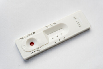 HIV Test Rapid Result with Hopeful Wait on White.
