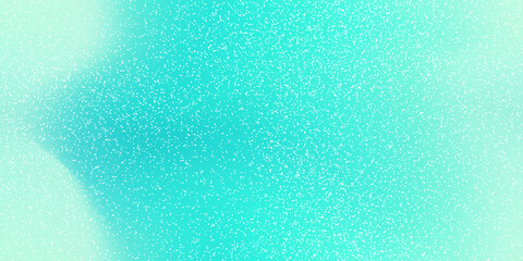 Seamless bg of turquoise and mint colors with smooth gradation and noisy texture. Elegant gradient mesh background. Bluish watercolor paper. Spring and summer mood. Vector illustration