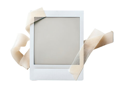 Empty instant photo frame, taped