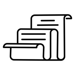 Contract line icon. Vector symbol in trendy flat style on white background. Web sings for design.