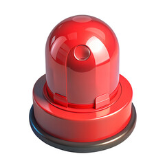 Fototapeta premium Red Button on transparent background