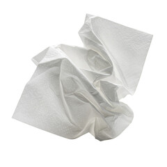 Naklejka premium Isolated Photo Crumpled White Tissue Paper on Black Background