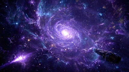 Fototapeta premium Stunning Spiral Galaxy In Deep Space