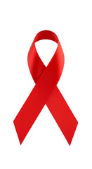 Isolated Photo Red Ribbon Aids Awareness Symbol